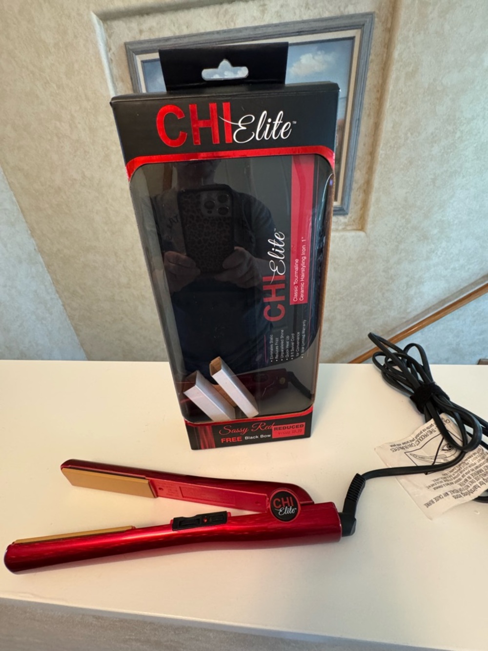 CHI Ceramic Flat Iron - Red Accents - Picture 2 of 5